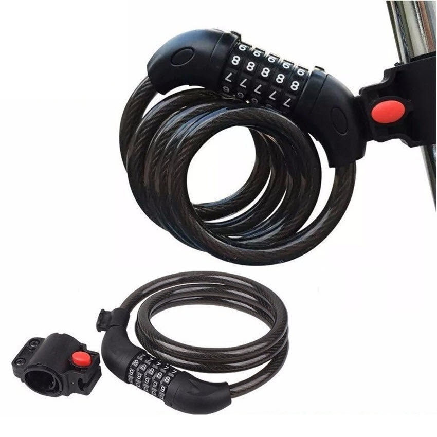 Khóa dây chống trộm 5 số size lớn dài 1,2m chất lượng cao