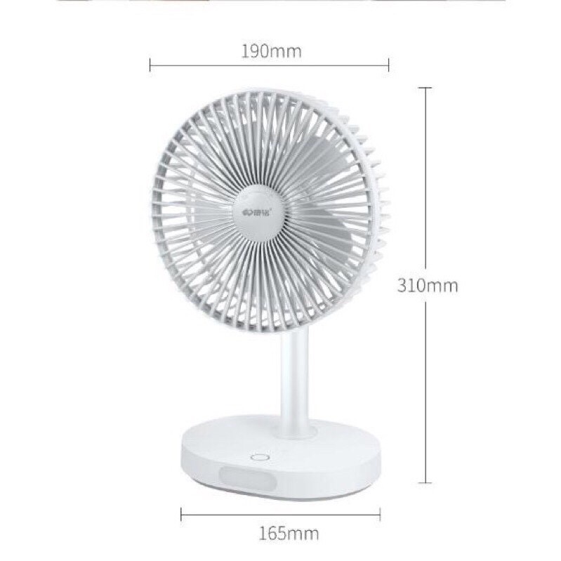 Quạt Tích Điện Để Bàn Mini Super Fan Gấp Gọn Có Thể Kéo Dài 3 Tốc Độ Gió Xoay 360 Cổng Sạc Usb Tiện Dụng, Bảo Hành 12 Tháng