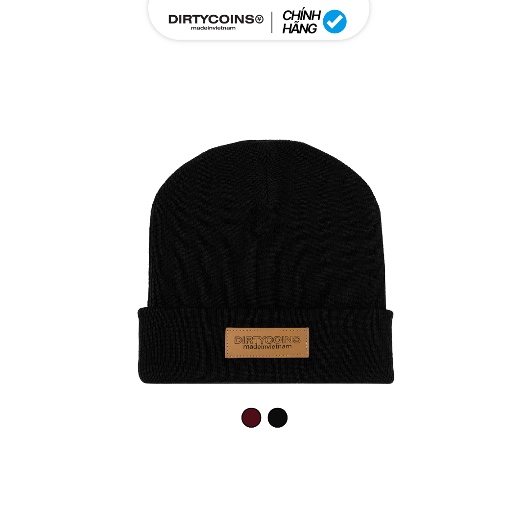 Nón DirtyCoins Leather Patch Beanie
