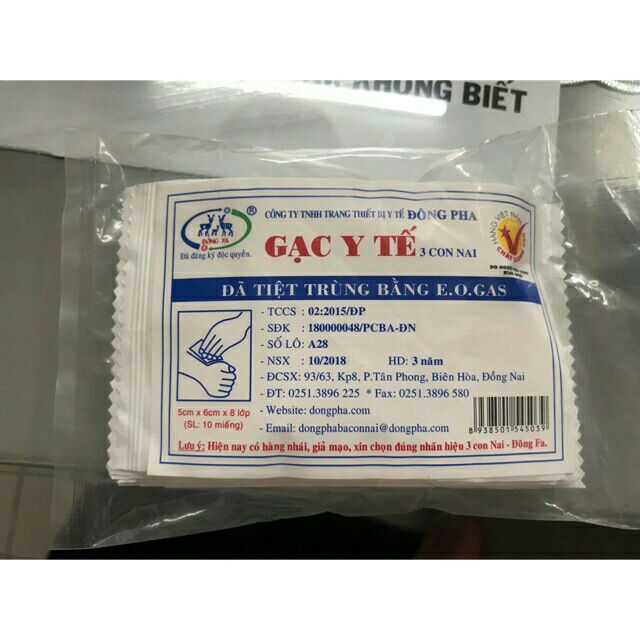 (Hộp 100 miếng) Gạc Y tế Đông Fa