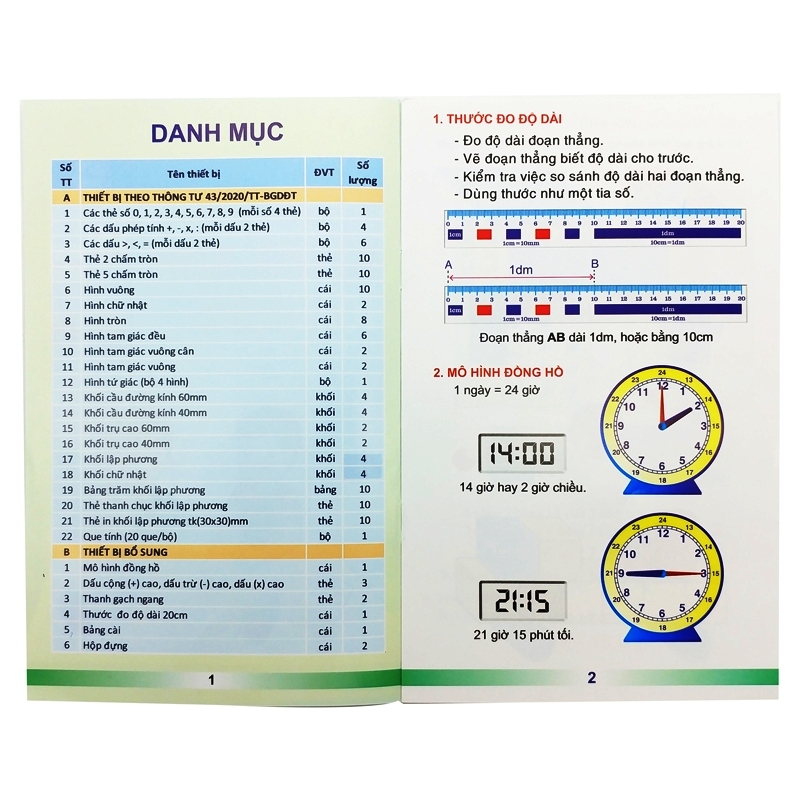 Bộ 2 Hộp Thực Hành Toán Lớp 2