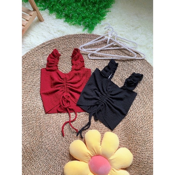 Áo 2 dây xốp nhún rút dây ngực