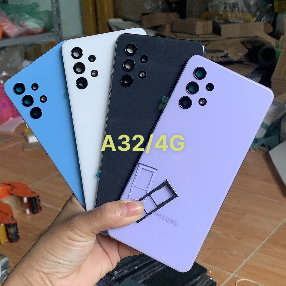 Bộ Vỏ sườn samsung A32 (4G) ( bộ gồm lưng. sườn.khung xương, phím. kính camera)