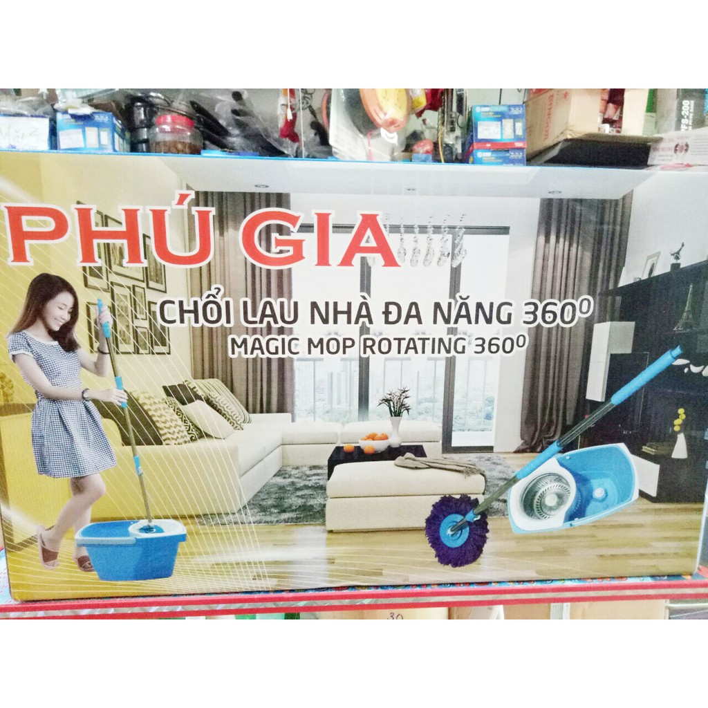 Bộ chổi lau nhà 360 độ Phú Gia