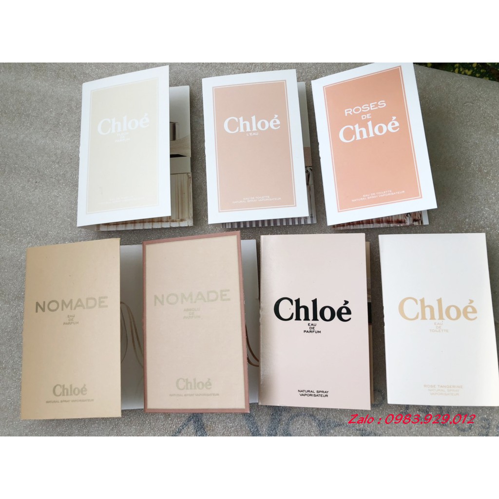 Mẫu thử nước hoa Vial Chloe các mùi