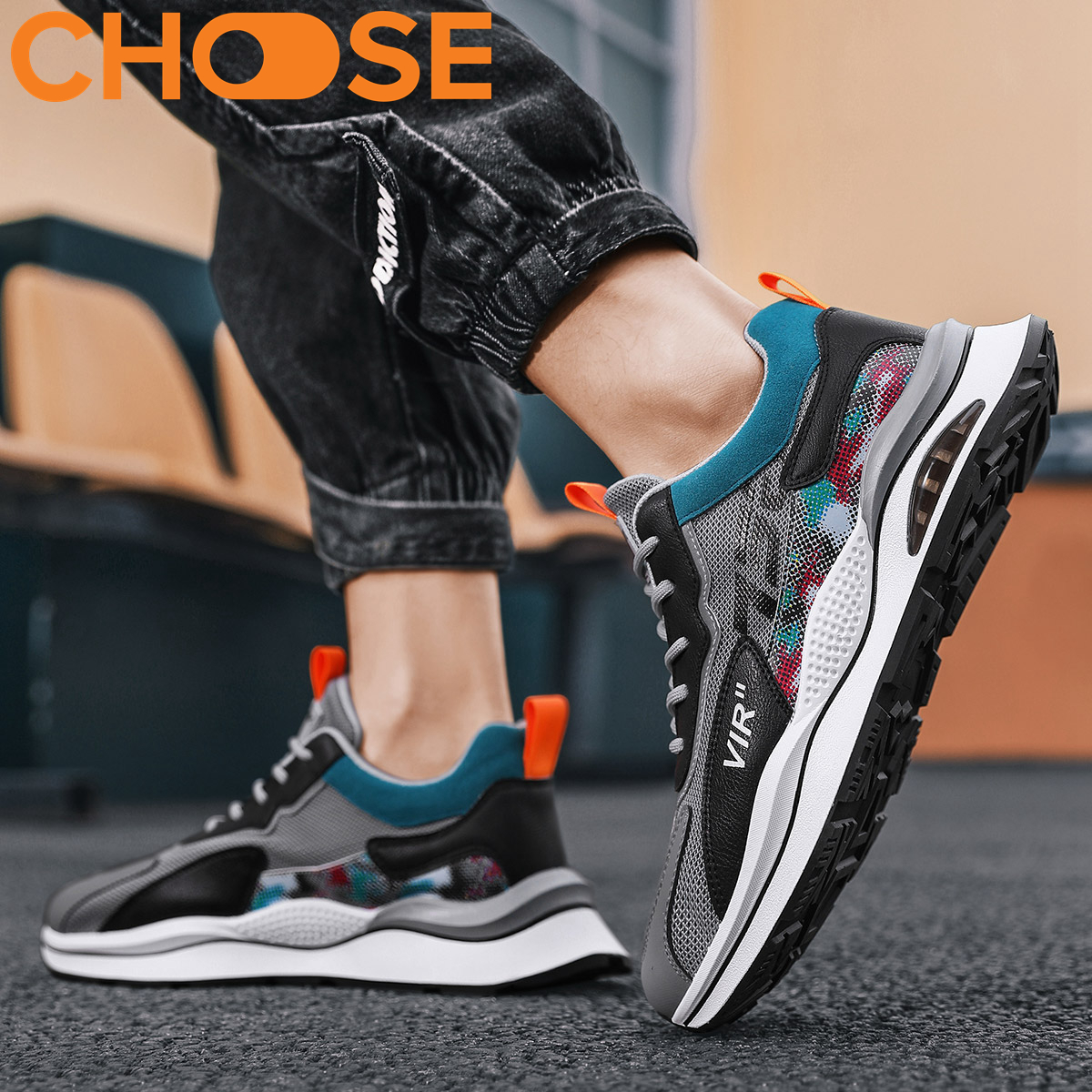 Giày Nam Sneaker Choose Siêu Phẩm Phối Màu Cực Chất Thoáng Khí Tăng Chiều Cao 0617