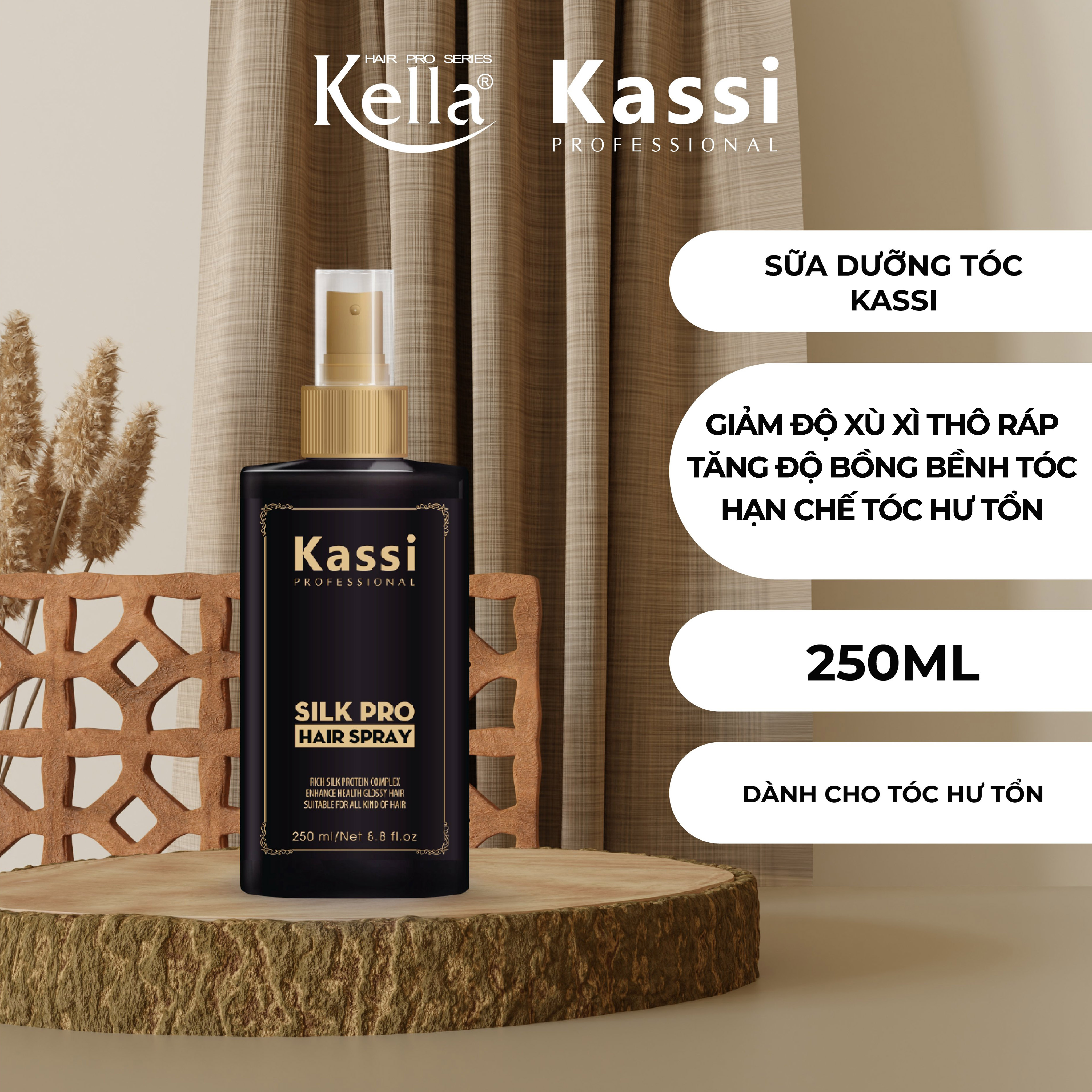 Sữa dưỡng tóc Kassi Silk Pro (Chai 250ml)