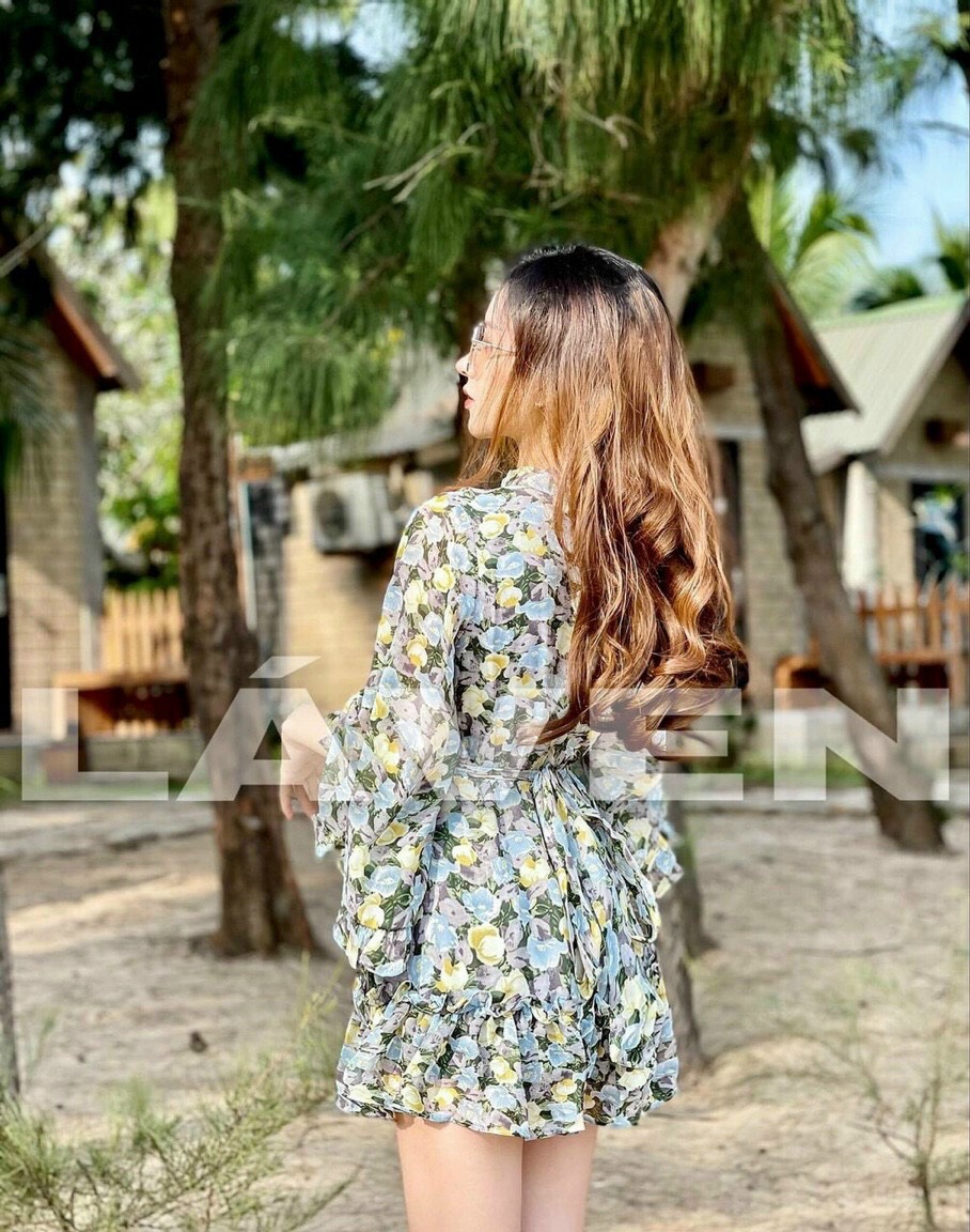[HCM]Đầm nữ đầm voan tay loe siêu xinh