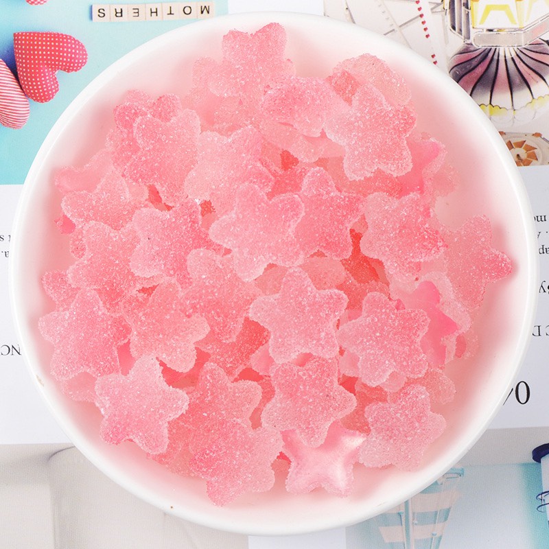 Charm slime/ Dụng Cụ Charm Trang Trí Hình Ngôi Sao Kim Tuyến