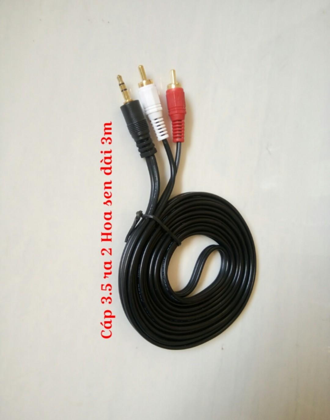 Cáp 3.5 ra 3 Đầu Hoa Sen