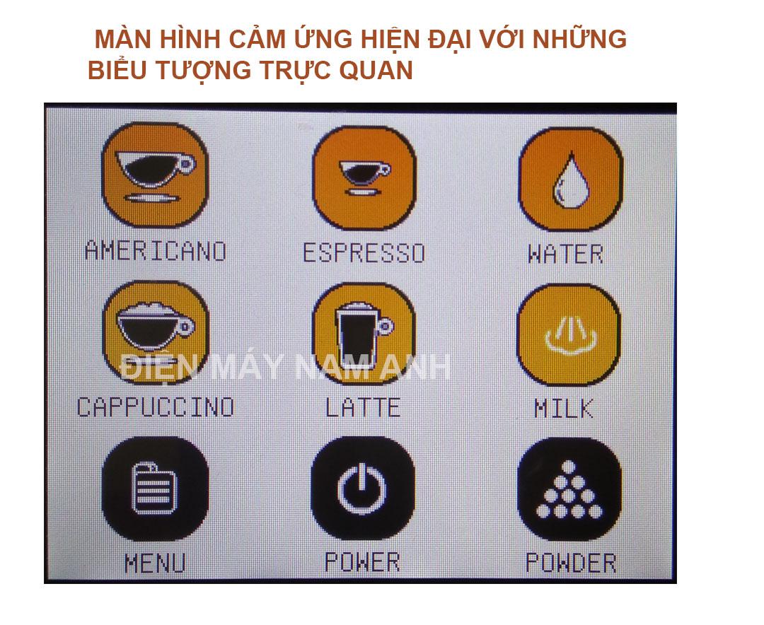 Máy pha cà phê từ hạt thông minh màn hình cảm ứng Deleisure