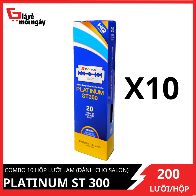 Combo 10 Hộp Lưỡi Lam Dorco Platinum ST300 Hộp 200 Cái