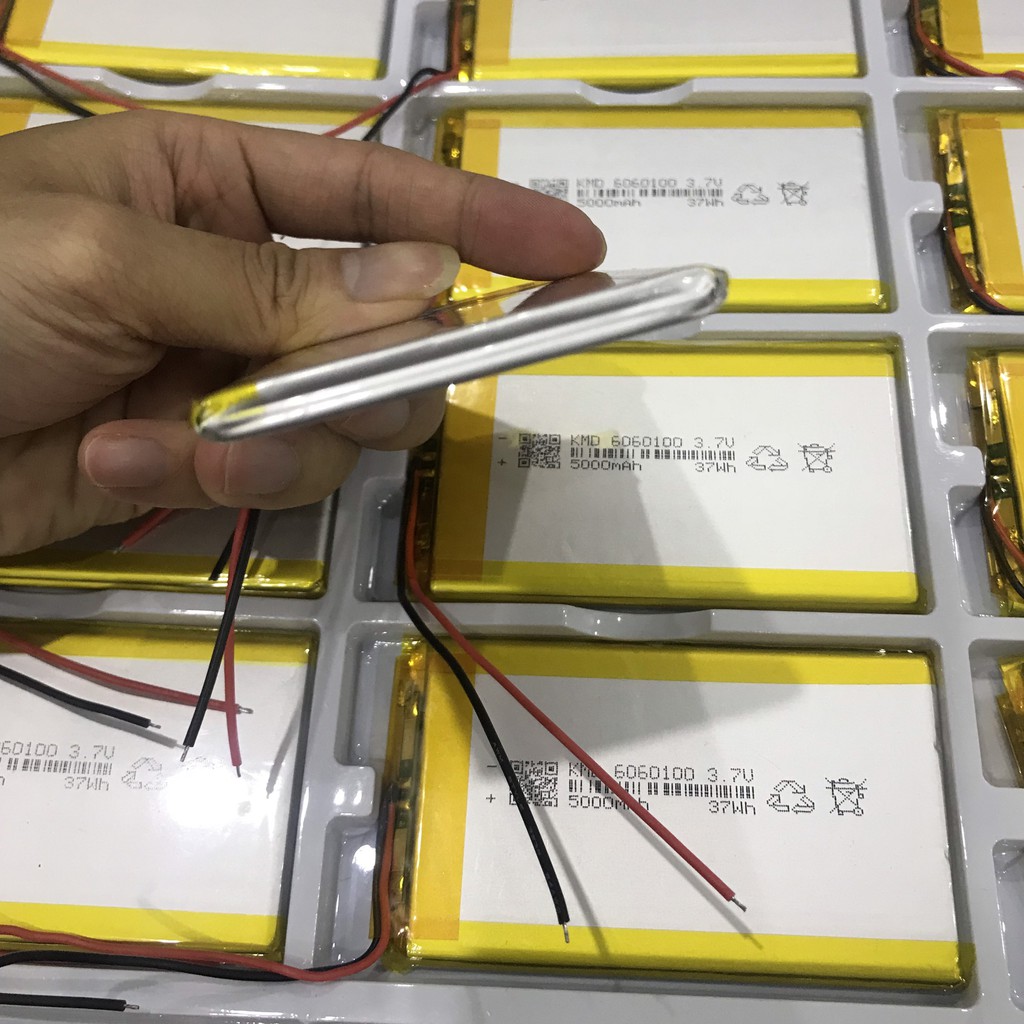 Pin Lithium- Polymer 6060100- 5000Mah Mới  Chuẩn Dung Lượng