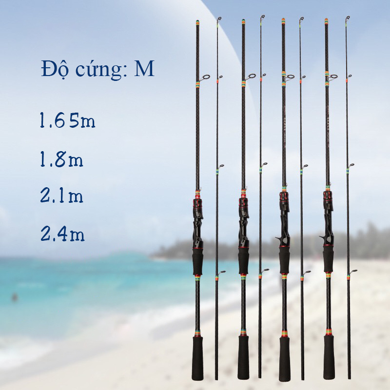 Cần câu lure máy ngang và máy đứng carbon DWAR
