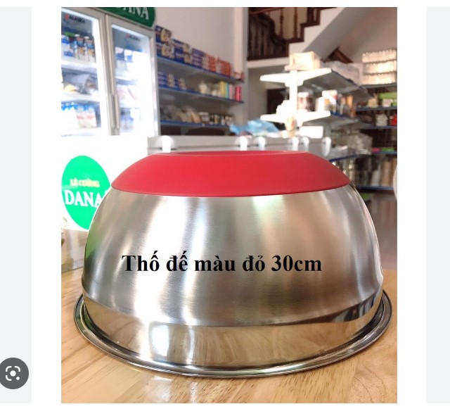 Âu / Thố Trộn Bột Đế Silicon Chống Trượt Size 30cm