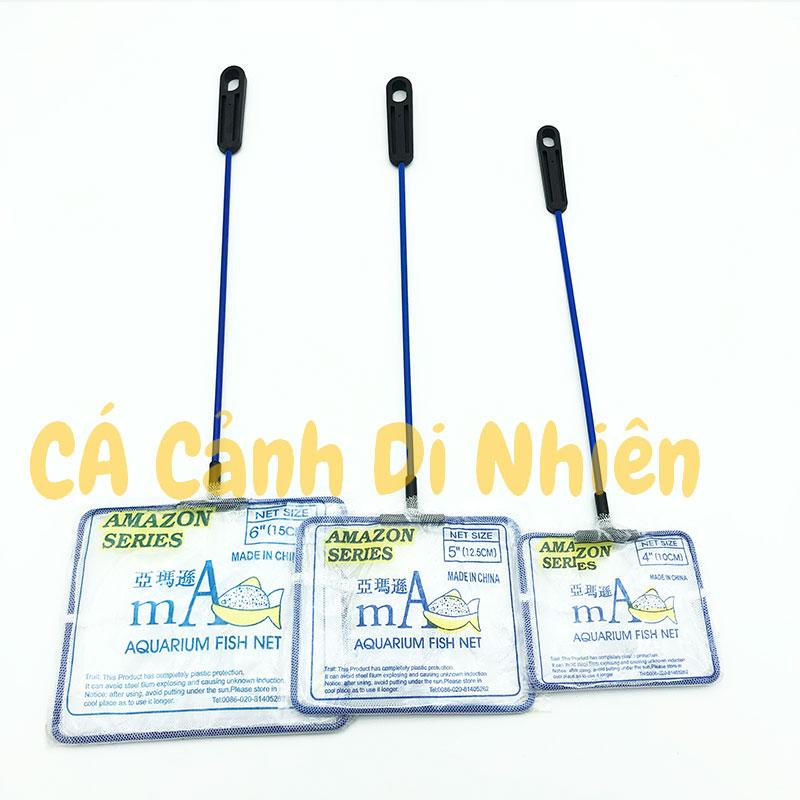 Vợt bắt cá thủy sinh AMAZON SERIES cán nhựa xanh SIZE 5