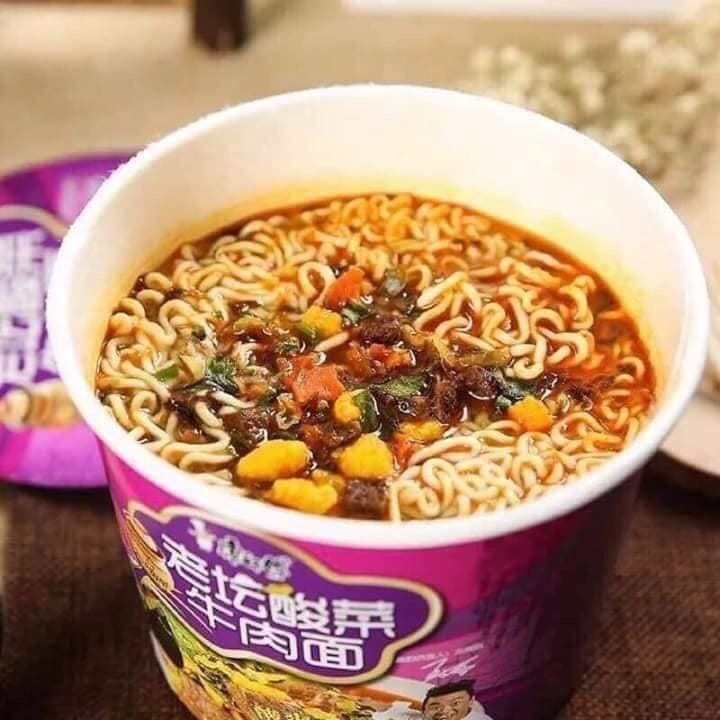 Mì bò cải chua hộp 122gr - nội địa Trung