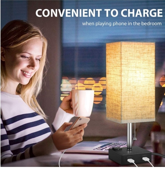 Đèn ngủ cao cấp có cổng sạc điện thoại