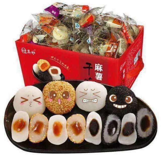Bánh mochi tròn mix vị thùng 2kg