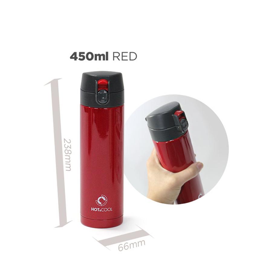 Bình giữ nhiệt Lock&Lock Cherry Vacuum 450ml - Màu đỏ