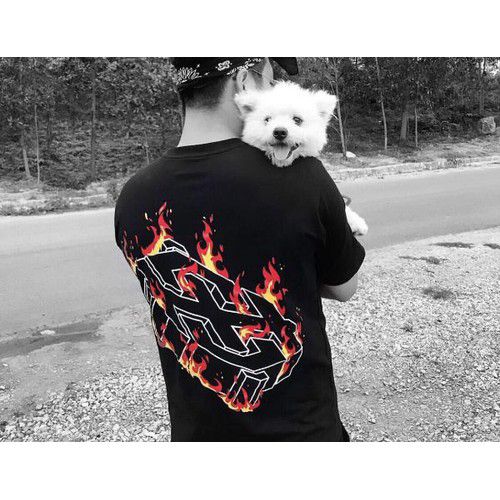 Áo phông HighClub Lửa 3D  Tee High Club Big Logo Fire Lửa full tag