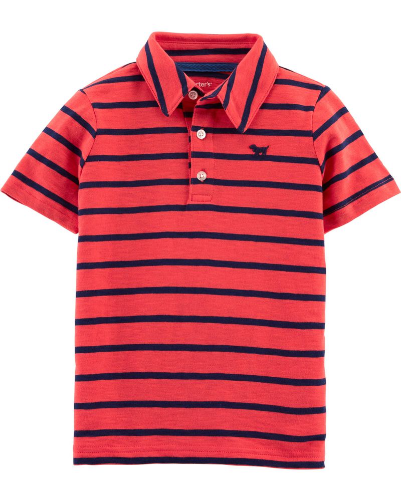 Áo thun cổ lật bé trai sơ sinh đến 8 tuổi, 100% cotton Carter's/Oshkosh VNXK dư xịn Áo polo bé trai