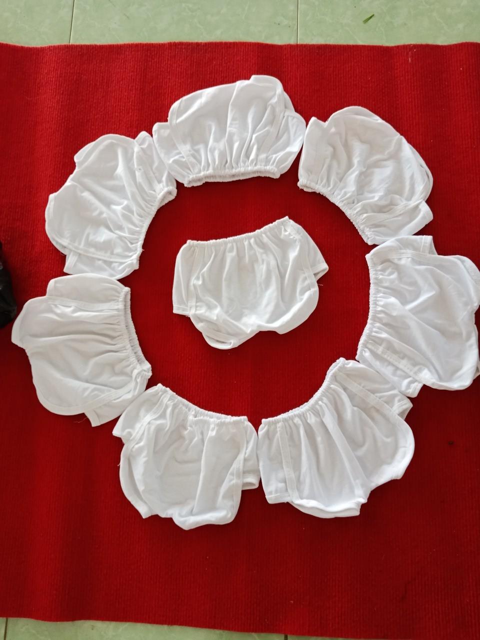 SET 10 QUẦN ĐÙI TRẮNG DÁNG QUẢ BÍ CHO BÉ