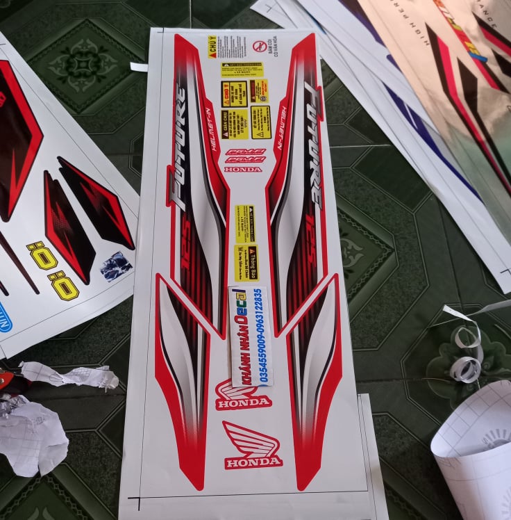 Tem rời future 125 xe đỏ