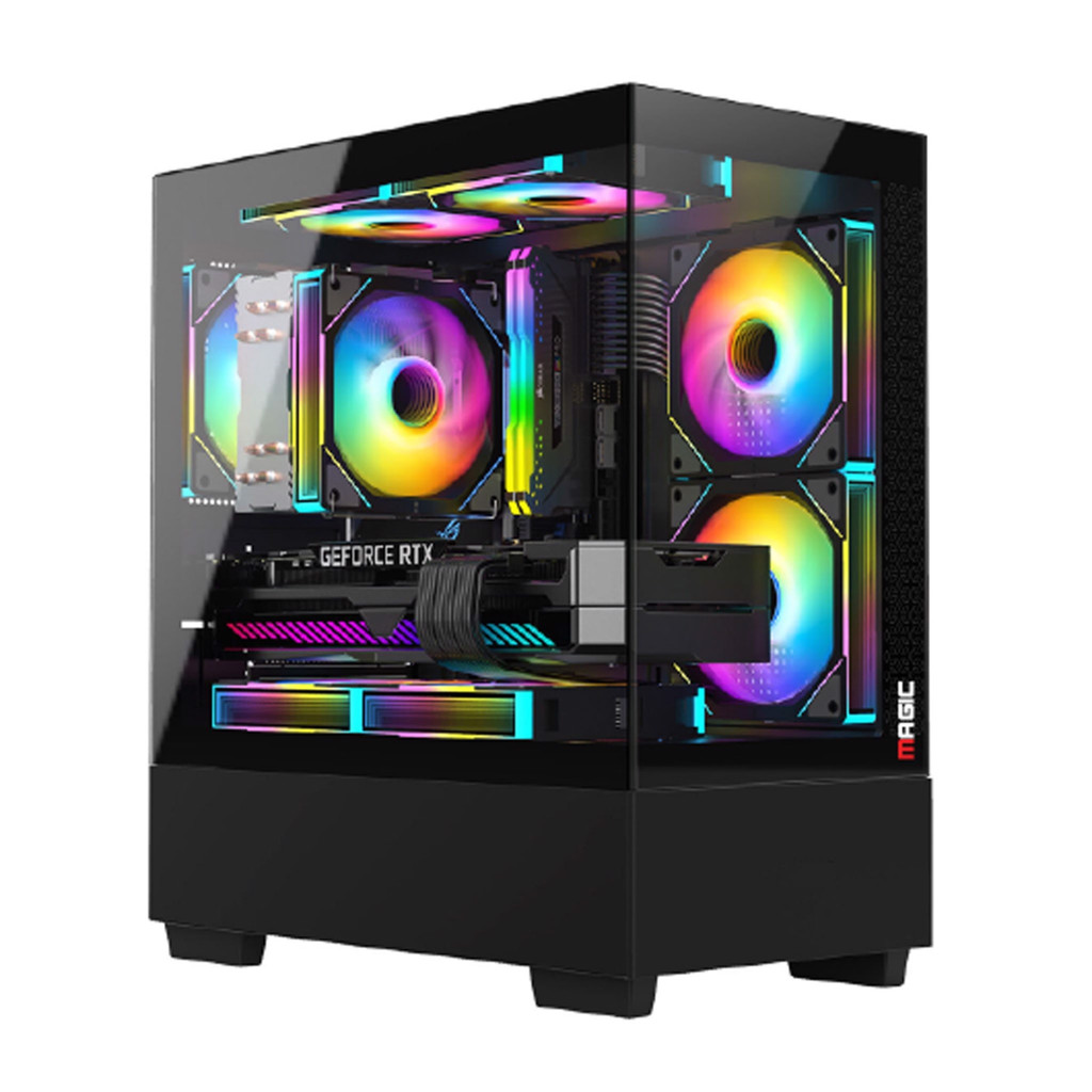 Vỏ Case Máy Tính cực đẹp bể cá mini ( No fan / Black / White / MATX / ITX/3 Fan)