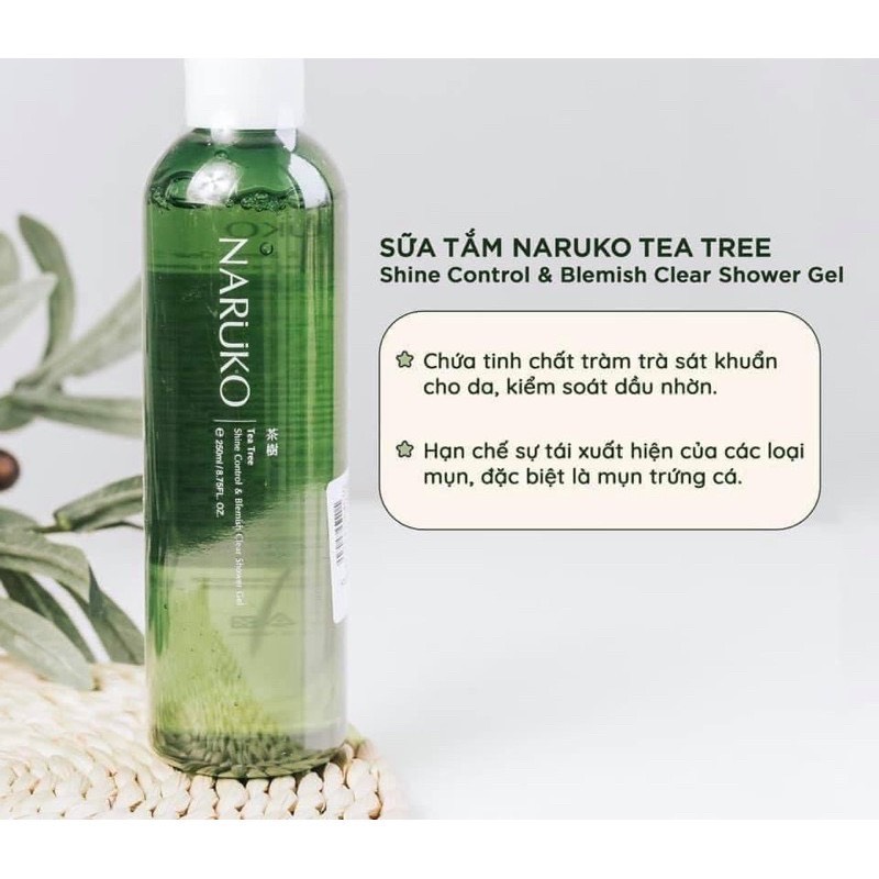 Sữa tắm Naruko Tea Tree Shine Control and Blemish Clear