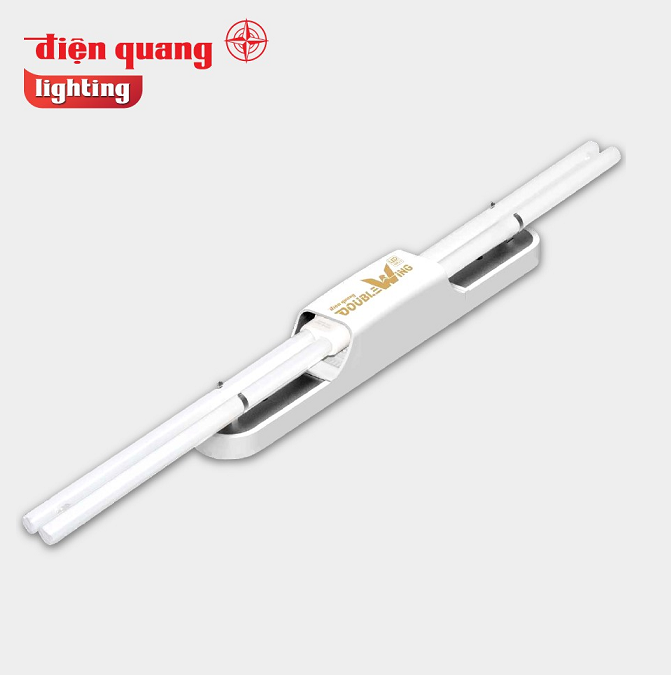 Đèn led double wing 2×18 w điện quang bóng thủy tinh