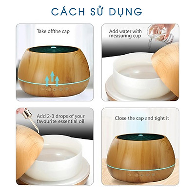 [HCM]Máy xông tinh dầu Cao cấp vân gỗ MK105