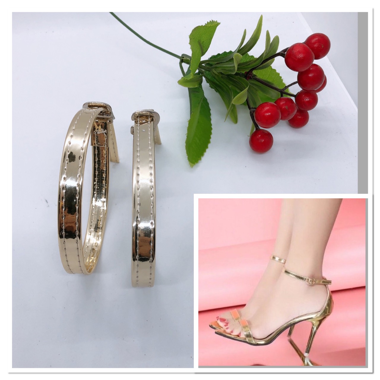 phụ kiện dây giày da bóng thời trang