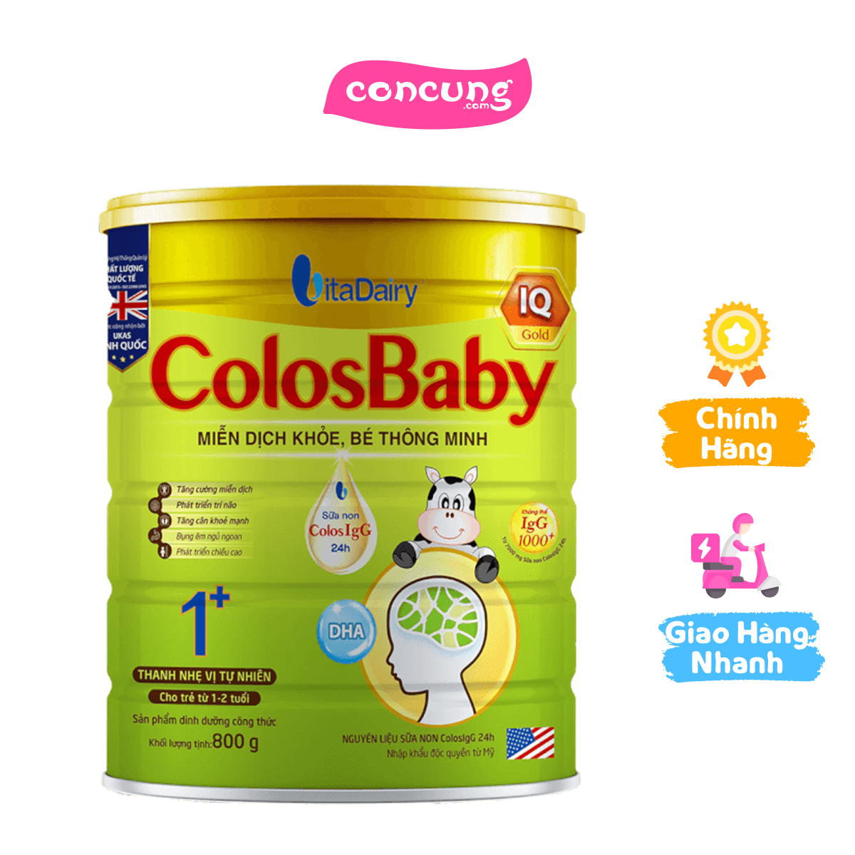 Spdd công thức colosbaby iq gold 1+ 800g - s