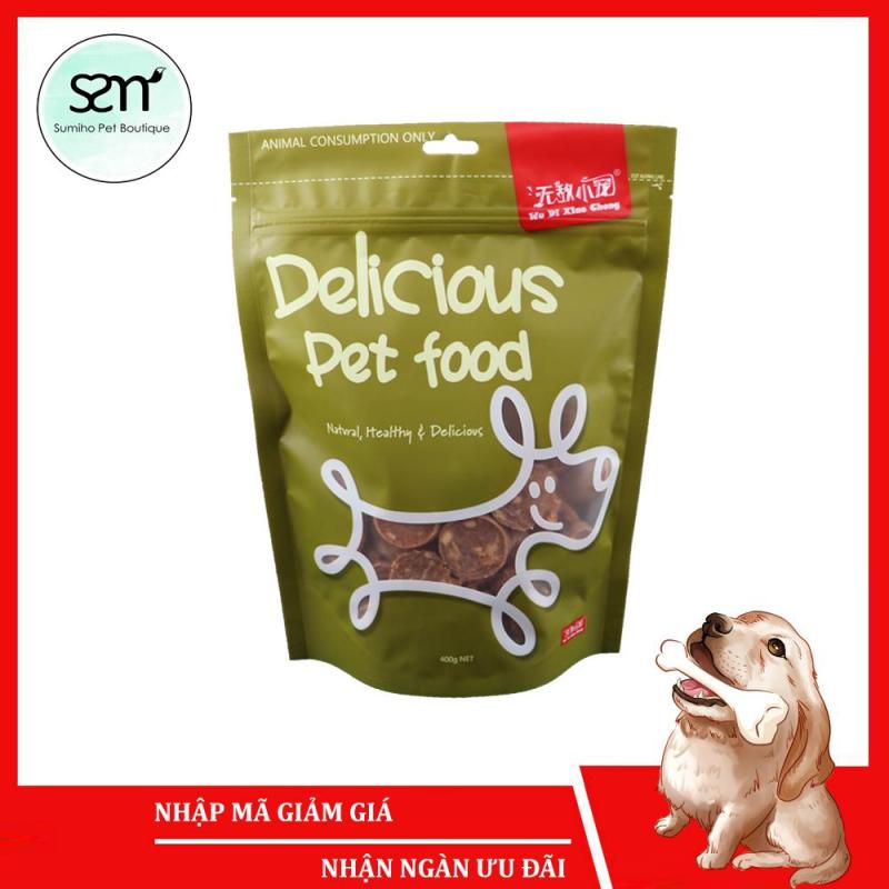 Bánh thưởng cho chó Sumiho (Khoanh bò gà nguyên chất 100%) (400gr/túi) Đồ ăn cho chó mèo thú cưng