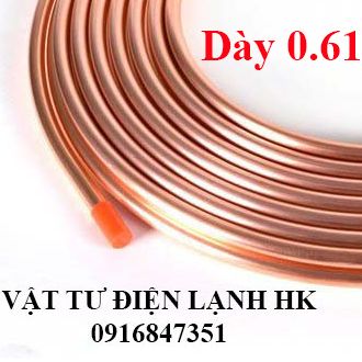 1 cuộn - 15m Ống đồng phi 12.7 dày 0.61mm / 0.71mm 15 mét Lắp đặt điều hòa máy lạnh phi 12 - 6 dem 7 zem