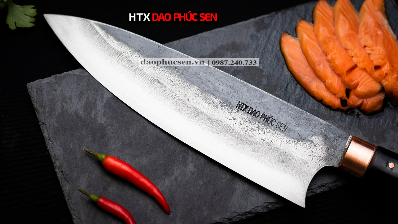 Dao phúc sen chặt lọc cán mun sắc bén