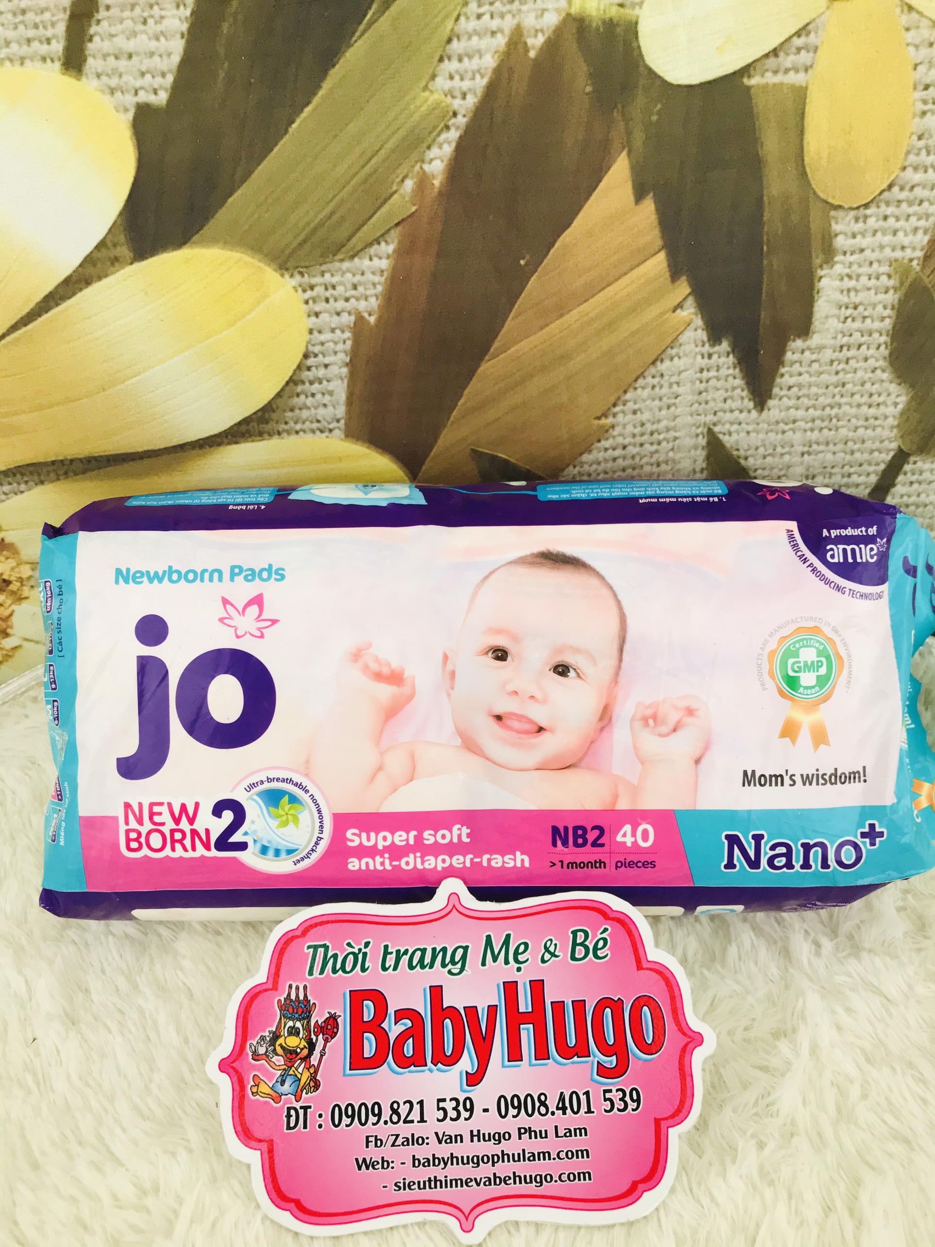 MIẾNG LÓT SƠ SINH JO NB2 40 MIẾNG