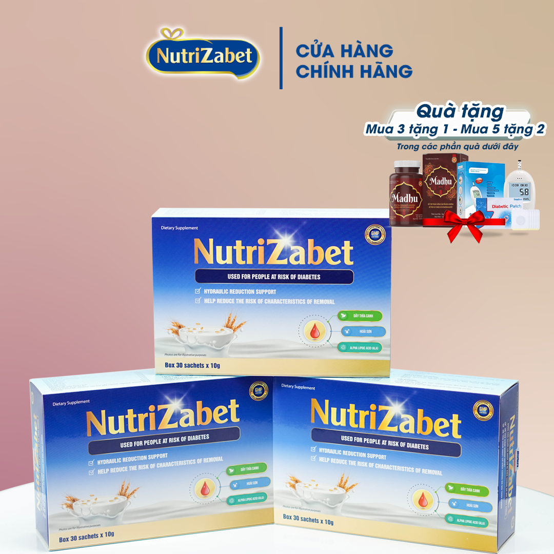 NutriZabet - Combo 3 Hộp 30 Gói