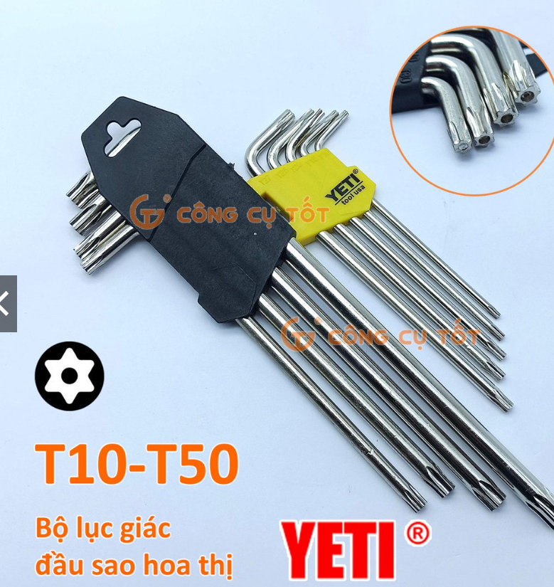 Bộ lục giác bông 9 cây YETI