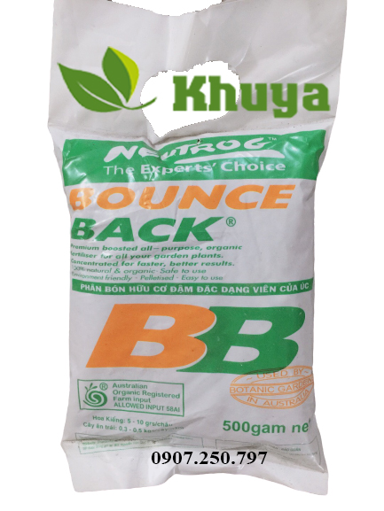 Phân bón hữu cơ BB BOUNCE BACK dạng Viên của Úc 500gr
