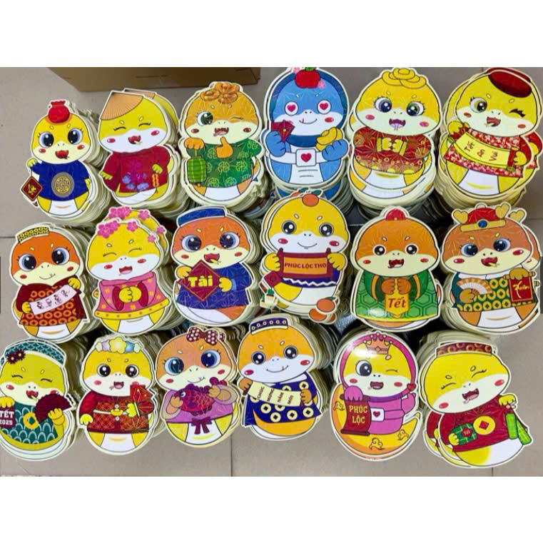 Combo 50 lì xì chibi mẫu rắn năm 2025 siêu hót