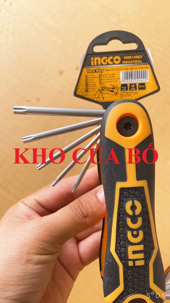 Bộ 8 chìa lục giác bông Ingco HHK14083