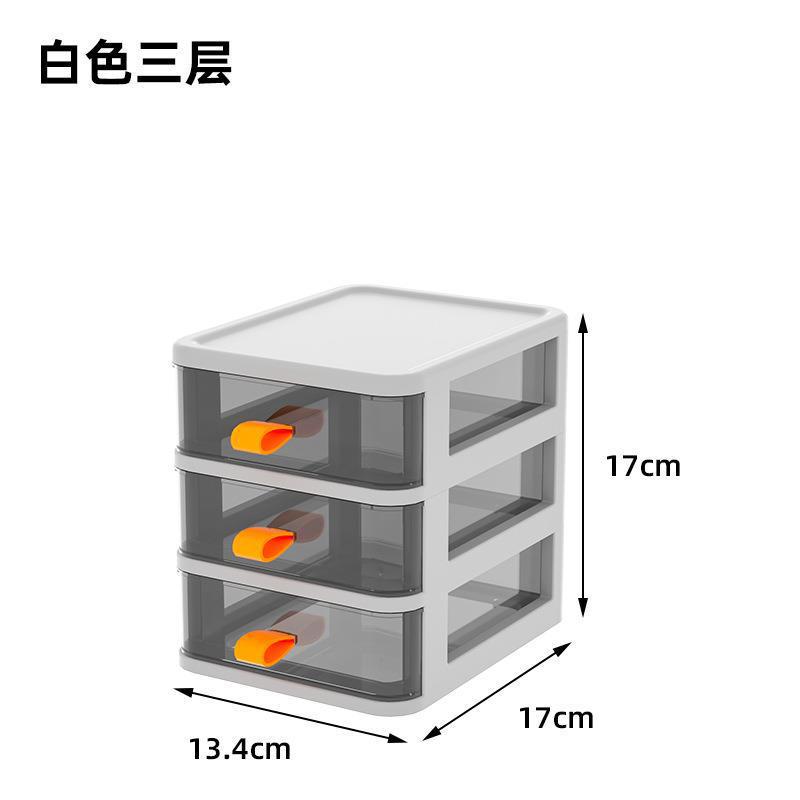 HANGDIAN【Miễn phí vận chuyển】Tủ nhựa để bàn có ngăn kéo trong suốt đựng văn phòng phẩm hộp nhựa đựng đồ