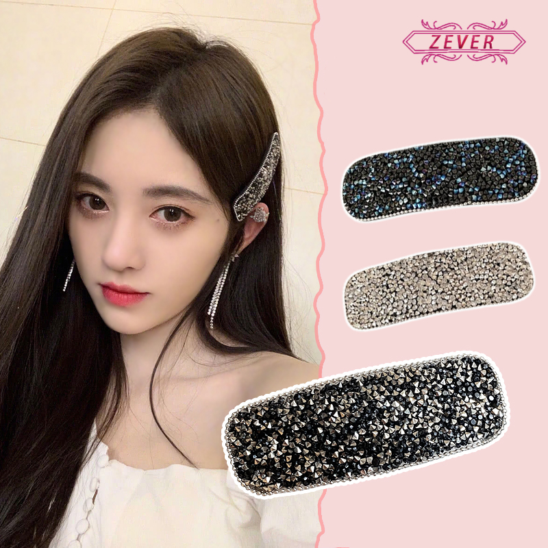 Set kẹp tóc đính đá lấp lánh phong cách Hàn Quốc
