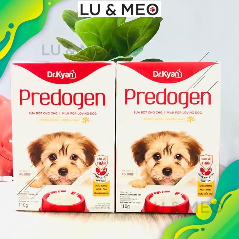 Sữa bột dinh dưỡng hoàn chỉnh dành cho chó Predogen - hương Vanilla, 110g