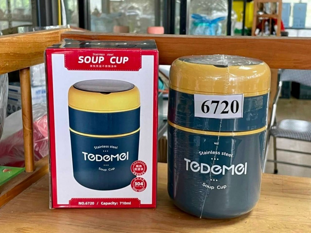 Ca ủ cháo tedemei 2 tầng 710ml - Bình ủ cháo 710ml - bình ủ cháo 780ml - hộp cơm giữ nhiệt