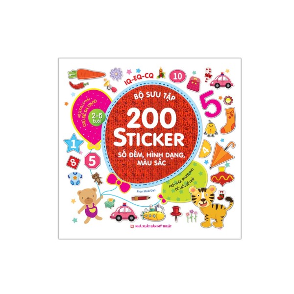 Sách - Bộ sưu tập 200 sticker - Số đếm, hình dạng, màu sắc