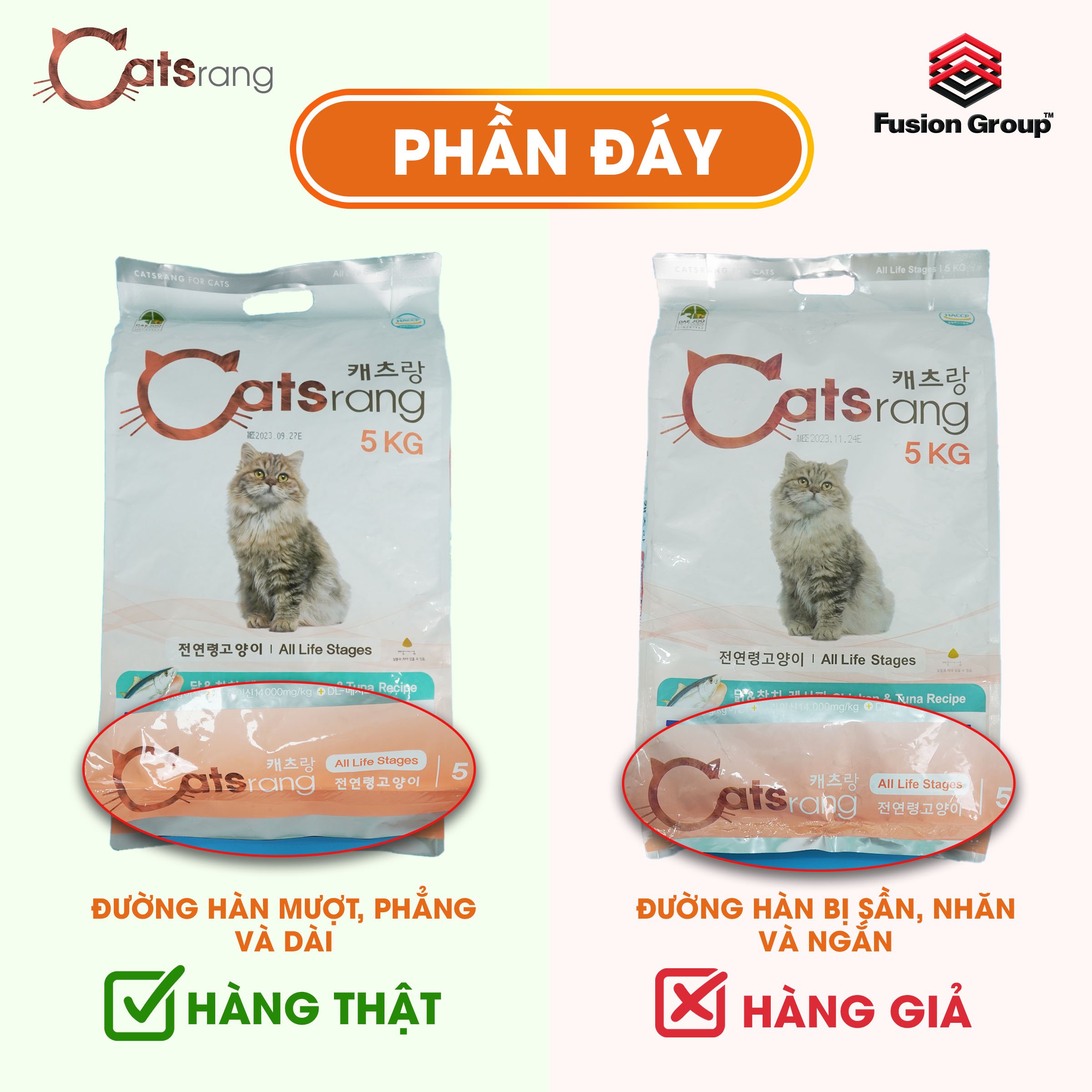 [Túi 5kg]  Thức ăn hạt Catsrang (Cat'srang)cho mèo mọi lứa tuổi