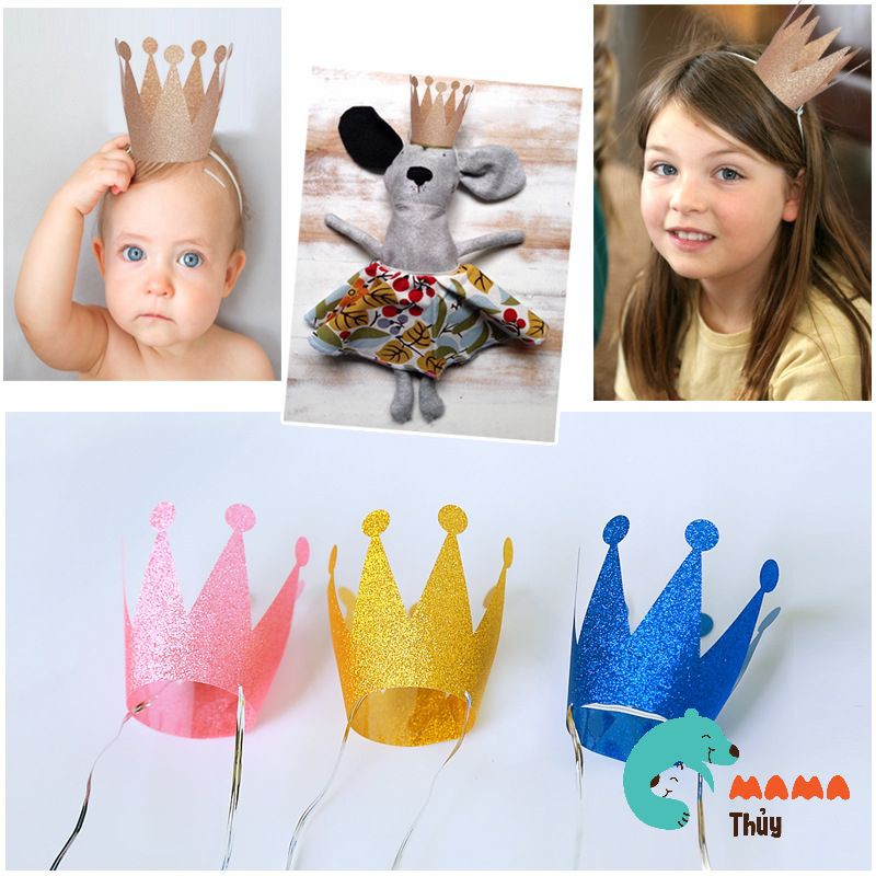 Bộ 6 nón sinh nhật vương miện nhỏ xinh cho bé yêu